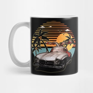 Mercedes 300SL Gullwing 1954 car sunset Mug